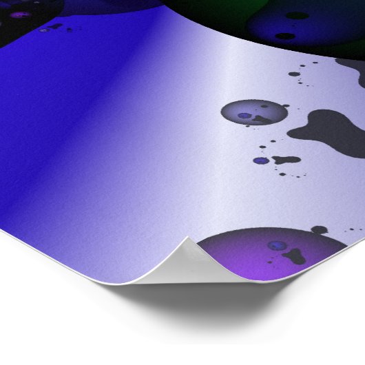 Wassermoleküle Poster (Ecke)