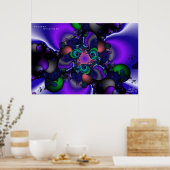 Wassermoleküle Poster (Küche)