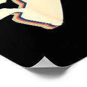 Wassermotorrad Jet-Ski-Fahren Retro-Linienkunst Poster (Ecke)