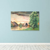 Wassermühle, 1495-1997 leinwanddruck (Insitu (Holzboden))