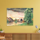 Wassermühle, 1495-1997 leinwanddruck (Insitu (Wohnzimmer))
