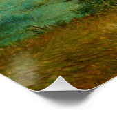 Wassermühle am Fuße des Berges Poster (Ecke)