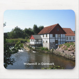 Wassermühle in Dänemark-Mauspad Mousepad