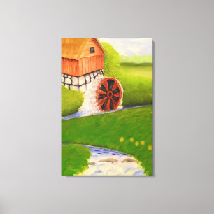 Wassermühle Leinwanddruck