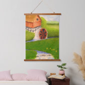 Wassermühle Wandteppich Mit Holzrahmen (Schlafzimmer)