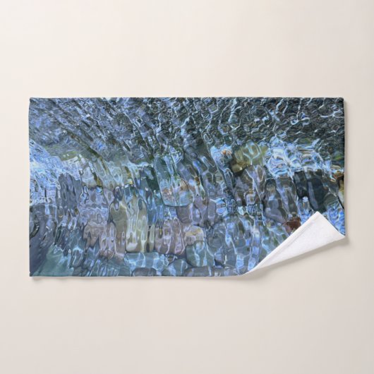 Wassermuster Flussgestein Gesteinsvorsprung Badhandtuch Set (Handtuch)