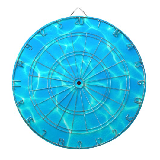 Wassermuster mit Reflektionswellen Dartscheibe (vorne)