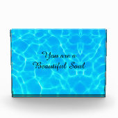 Wassermuster mit Reflektionswellen Fotoblock (Vorderseite)