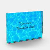 Wassermuster mit Reflektionswellen Fotoblock (Links)