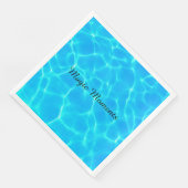 Wassermuster mit Reflektionswellen Serviette (Ecke)