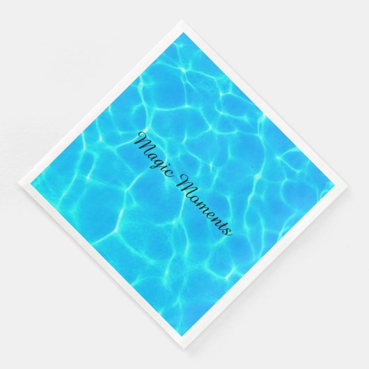 Wassermuster mit Reflektionswellen Serviette (Ecke)