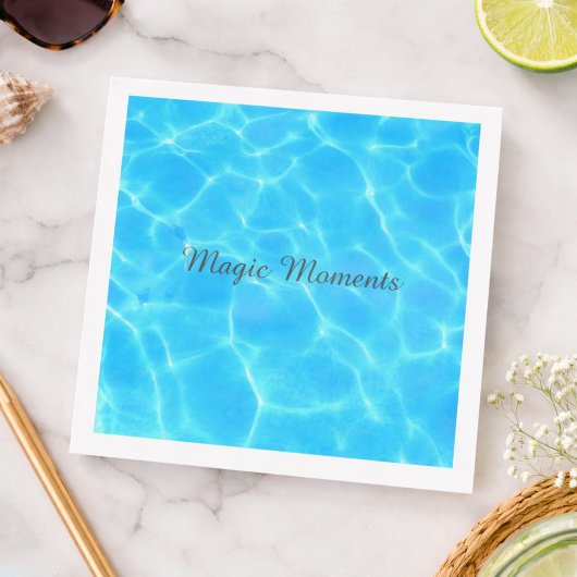 Wassermuster mit Reflektionswellen Serviette