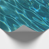 Wassermuster See aquamarine blaue Wellen Geschenkpapier (Ecke)