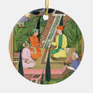 Wässern Sie Gärten, vom Clive Album (Gouache auf Keramik Ornament