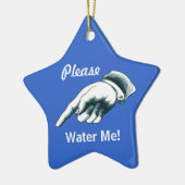 Wässern Sie mich Weihnachtsbaum-Verzierung Keramik Ornament (Links)