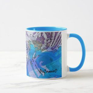 Wässern Sie Musik-Kaffee-Tasse in den Blues und i Tasse