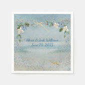 Wassernetz mit Blase und Blume Serviette (Vorderseite)