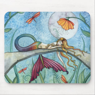 Wassernixe-Kunst am Teich Mousepad