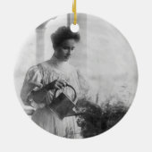 WässernPflanzen-Porträt Helens Keller Keramikornament (Hinten)