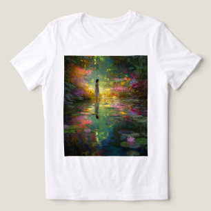 Wassernymphe an einem magischen Teich Tri-Blend Shirt