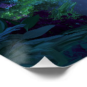 Wassernymphe in einem wunderlichen Wald Poster (Ecke)