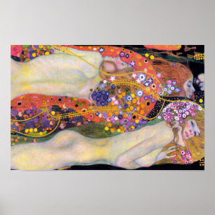 Wassernymphen 2 Gustav Klimt Poster
