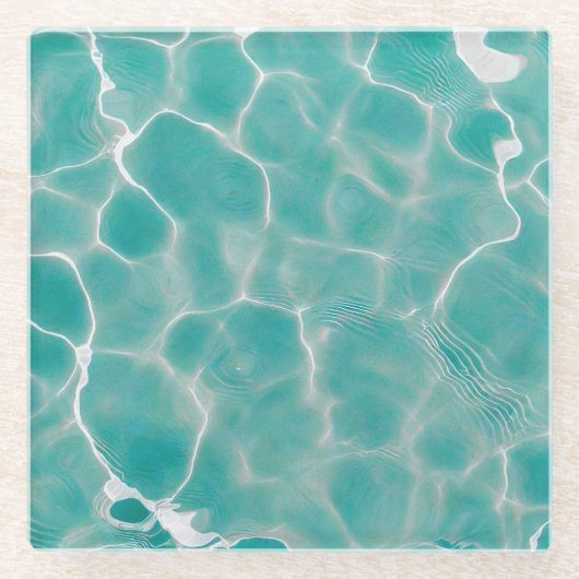 Wasseroberfläche (Stil 7) Ölgemälde Glasuntersetzer (Vorderseite)