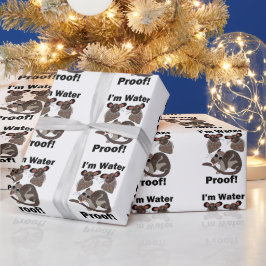 Wasseropossum Ich bin wasserdicht Lustig Geschenkpapier