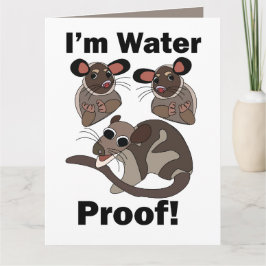 Wasseropossum Ich bin wasserdicht Lustig Karte
