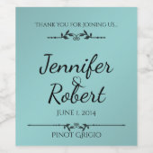 Wasserpark California Weinetikett (Einzelnes Label)