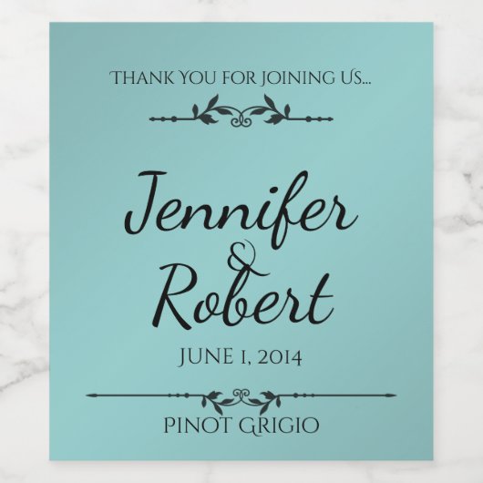 Wasserpark California Weinetikett (Einzelnes Label)