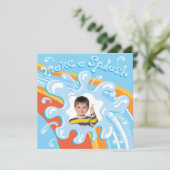 Wasserpark-Party Einladung (Stehend Vorderseite)