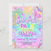 Wasserpark Party Einladung Nea Rainbow Wasserpark (Vorderseite)