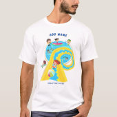 Wasserpark Sommerpool Wasserrutsche Geburtstagsfam T-Shirt (Vorderseite)