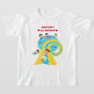 Wasserpark Sommerpool Wasserrutsche Geburtstagspar T-Shirt