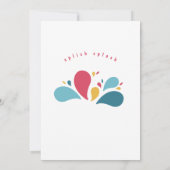 Wasserpark Wasserrutsche Pool Party Geburtstag Einladung (Rückseite)