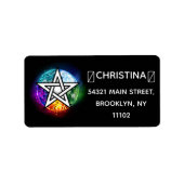 Wasserpentagramm Adressaufkleber (Vorne)