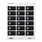 Wasserpentagramm Adressaufkleber (Vorne)