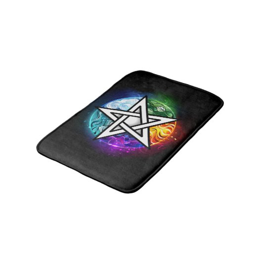 Wasserpentagramm Badematte (Schrägansicht)