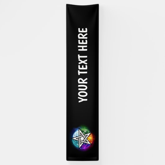 Wasserpentagramm Banner (Vertikal)