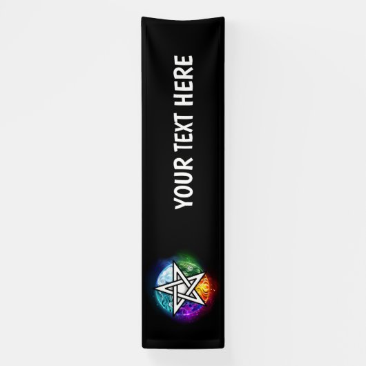 Wasserpentagramm Banner (Vertikal)