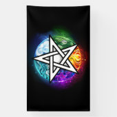 Wasserpentagramm Banner (Vertikal)