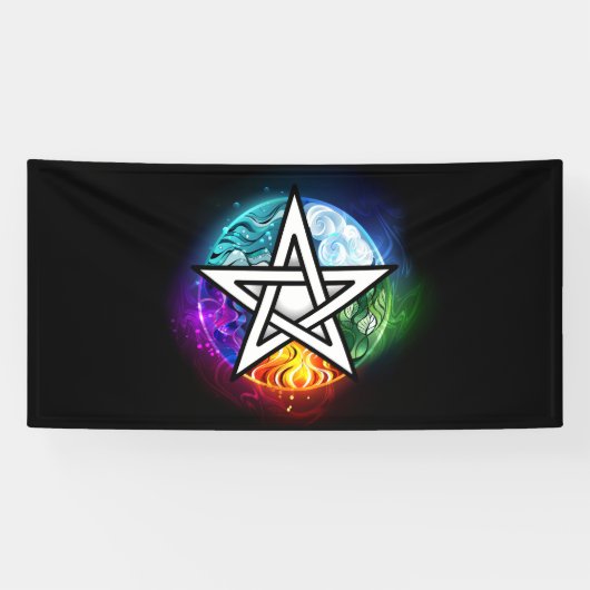 Wasserpentagramm Banner (Horizontal)