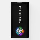 Wasserpentagramm Banner (Vertikal)