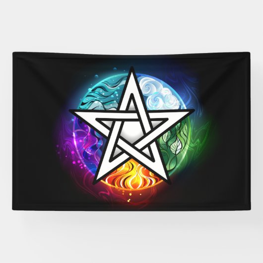 Wasserpentagramm Banner (Horizontal)
