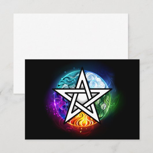 Wasserpentagramm Begleitkarte (Vorne/Hinten)