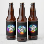 Wasserpentagramm Bierflaschenetikett (Flaschen)
