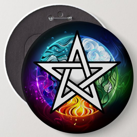 Wasserpentagramm Button (Vorne & Hinten)