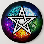 Wasserpentagramm Button (Vorderseite)