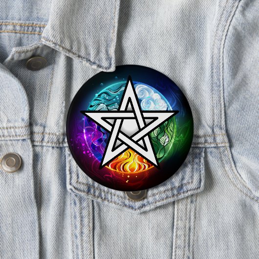 Wasserpentagramm Button (Beispiel)